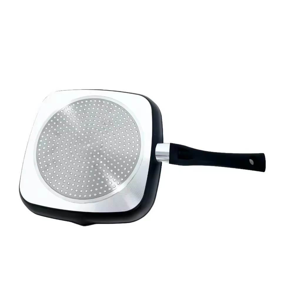 تجهيزات المطابخ في الهواء الطلق طلاء الجرانيت مقلاة مربعة شواء شواء