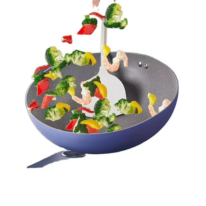 وعاء قلي غير لاصق، وعاء قلي حجر الأرز والقمح، مجموعة تجهيزات المطابخ المطبخ مجموعة كاملة من وعاء منزلي مسطح القاع