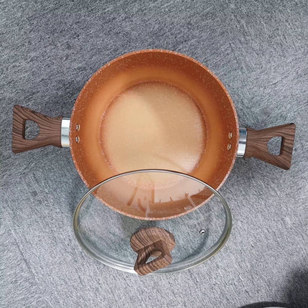 وعاء طهي غير سام بقاعدة تحريض غير لاصقة مع لمسة ناعمة