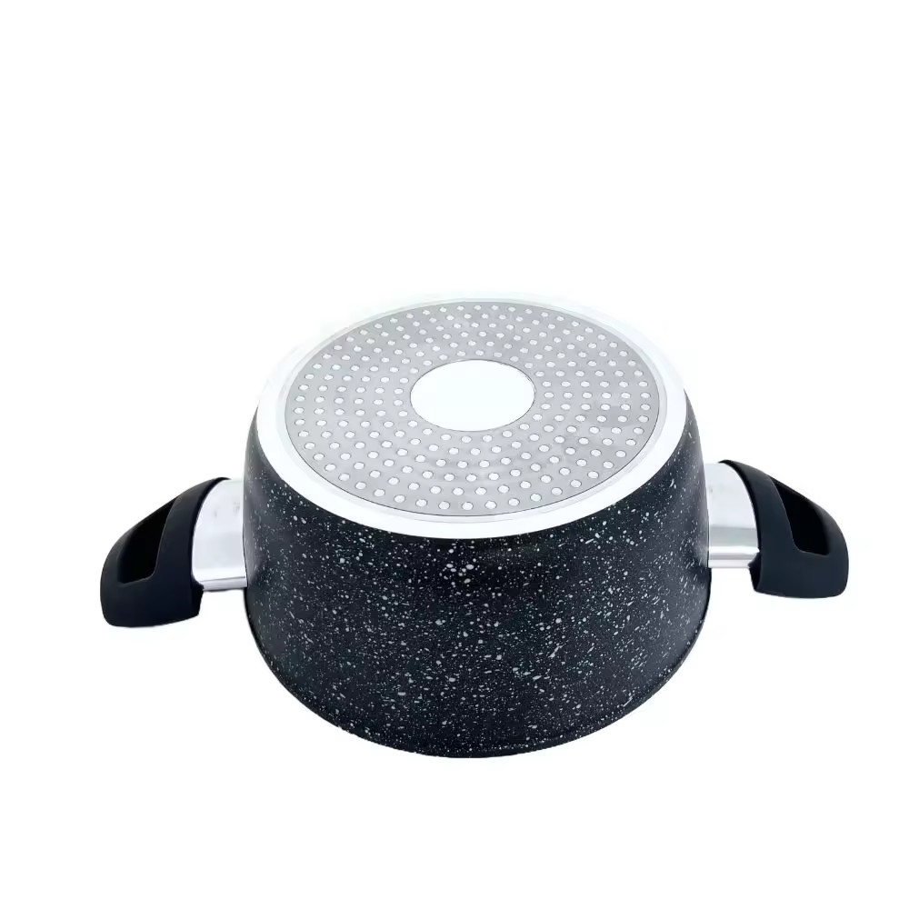 وعاء طبخ كلاسيكي، وعاء حساء من سبائك الألومنيوم بسعة مختلفة مع مقبض باكليت